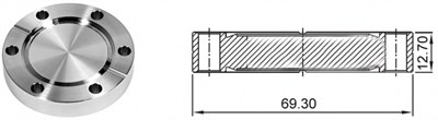 Фланец двусторонний заглушенный CF35/40 (CF2,75"), нержавеющая сталь 304L 02012131358 - фото 10107