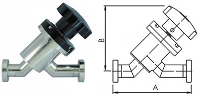 Клапан вакуумный прямоточный ручной с фланцами CF35/40 (CF2,75"), медное уплотнение корпуса, нержавеющая сталь 304L 01042222758 - фото 10490