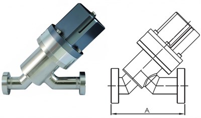 Клапан вакуумный прямоточный пневматический с фланцами CF63 (CF4,5") двустороннего действия (открытие и закрытие сжатым воздухом), без датчика положения и пневмораспределителя, медное уплотнение корпуса, нержавеющая сталь 304L 0104221458 - фото 10502