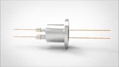 FA11647 Ввод вакуумный электрический 2х штырьковый на фланце KF16, 6 кВ, 27 А, диаметр штырька 0,05'', материал штырьков медь, материал корпуса нержавеющая сталь 035202166270058