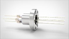 FA11648-03 Ввод вакуумный электрический 4х штырьковый на фланце CF1.33, 6 кВ, 8,2 А, диаметр штырька 0,05'', материал штырьков никель, материал корпуса нержавеющая сталь 035401166820058 - фото 10529