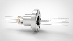 FA11648-04 Ввод вакуумный электрический 4х штырьковый на фланце CF1.33, 6 кВ, 1,8 А, диаметр штырька 0,05'', материал штырьков нержавеющая сталь, материал корпуса нержавеющая сталь 035401166180058 - фото 10532