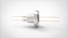 FA11650 Ввод вакуумный электрический 2х штырьковый на фланце CF1.33, 6 кВ, 27 А, диаметр штырька 0,05'', материал штырьков медь, материал корпуса нержавеющая сталь 035201166270058 - фото 10535