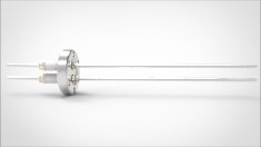 FA11666-04 Ввод вакуумный электрический 2х штырьковый на фланце CF1.33, 5 кВ, 3,6 А, диаметр штырька 0,094'', материал штырьков нержавеющая сталь, материал корпуса нержавеющая сталь 0352011653600948 - фото 10539
