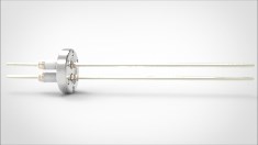FA11666-03 Ввод вакуумный электрический 2х штырьковый на фланце CF1.33, 5 кВ, 16,5 А, диаметр штырька 0,094'', материал штырьков никель, материал корпуса нержавеющая сталь 03520116516500948 - фото 10541