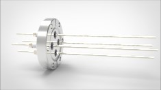 FA11672-03 Ввод вакуумный электрический 4х штырьковый на фланце CF2.75, 5 кВ, 16,5 А, диаметр штырька 0,094'', материал штырьков никель, материал корпуса нержавеющая сталь 03540140516500948 - фото 10559