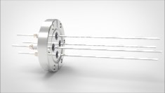 FA11672-04 Ввод вакуумный электрический 4х штырьковый на фланце CF2.75, 5 кВ, 3,6 А, диаметр штырька 0,094'', материал штырьков нержавеющая сталь, материал корпуса нержавеющая сталь 0354014053600948 - фото 10565
