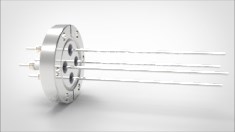 FA11674-04 Ввод вакуумный электрический 4х штырьковый на фланце CF2.75, 10 кВ, 3,6 А, диаметр штырька 0,094'', материал штырьков нержавеющая сталь, материал корпуса нержавеющая сталь 03540140103600948 - фото 10569
