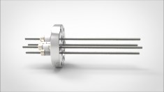 FA12445-02 Ввод вакуумный электрический 4х штырьковый на фланце CF2.75, 5 кВ, 50 А, диаметр штырька 0,154'', материал штырьков молибден, материал корпуса нержавеющая сталь 0354014055001548 - фото 10598
