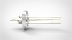 FA12445-03 Ввод вакуумный электрический 4х штырьковый на фланце CF2.75, 5 кВ, 30 А, диаметр штырька 0,154'', материал штырьков никель, материал корпуса нержавеющая сталь 0354014053001548