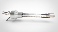 FA13193-02 Термопара типа J на фланце под приварку, 3 пары, материал штырька железо-константан, материал корпуса нержавеющая сталь ,без ответной чаcти 034338
