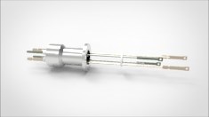 FA13246-04 Термопара типа E на фланце KF16, 2 пары, материал штырька хромель-константан, материал корпуса нержавеющая сталь ,без ответной чаcти 0344021628 - фото 10621
