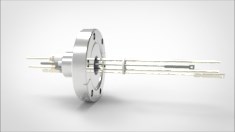 FA13496-05 Термопарный вакуумный ввод типа K на фланце CF2.75(CF40), 1 пара, диаметр штырька 0.094', 5 кВ, 16,5 А, материал штырька хромель-алюмель, материал корпуса нержавеющая сталь 034101401009451658 - фото 10627
