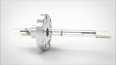 FA13496-06 Термопарный вакуумный ввод типа J на фланце CF2.75(CF40), 1 пара, диаметр штырька 0.094', 5 кВ, 16,5 А, материал штырька железо-константан, материал корпуса нержавеющая сталь 034301401009451658 - фото 10628