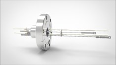 FA13496-07 Термопарный вакуумный ввод типа C на фланце CF2.75(CF40), 1 пара, диаметр штырька 0.094', 5 кВ, 16,5 А, материал штырька вольфрам-рений, материал корпуса нержавеющая сталь 034201401009451658 - фото 10644