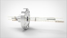FA13496-08 Термопарный вакуумный ввод типа E на фланце CF2.75(CF40), 1 пара, диаметр штырька 0.094', 5 кВ, 16,5 А, материал штырька хромель-константан, материал корпуса нержавеющая сталь 034401401009451658 - фото 10649