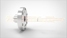 FA13959 Термопара типа R/S на фланце CF2.75(CF40), 2 пары, материал штырька платинородий-платина, материал корпуса нержавеющая сталь ,без ответной чаcти 0346014028