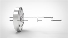 FA14266-03 Термопара типа C на фланце CF2.75(CF40), 1 пара, материал штырька вольфрам-рений, материал корпуса нержавеющая сталь ,без ответной чаcти 0342014018 - фото 10670