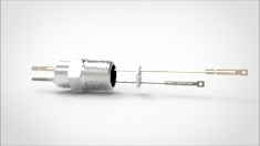 FA19068-04 Термопара типа E на фланце 1/2 NPT, 1 пара, материал штырька хромель-константан, материал корпуса нержавеющая сталь ,без ответной чаcти 03441218