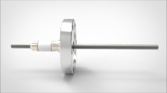 FA12780-02 Ввод вакуумный электрический 1 штырьковый на фланце CF2.75, 12 кВ, 93 А, диаметр штырька 0,25'', материал штырьков молибден, материал корпуса нержавеющая сталь 0351014012938 - фото 10845