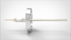 FA12780-03 Ввод вакуумный электрический 1 штырьковый на фланце CF2.75, 12 кВ, 56 А, диаметр штырька 0,25'', материал штырьков никель, материал корпуса нержавеющая сталь 0351014012560258 - фото 10846