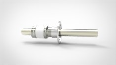 FA12851-03 Ввод вакуумный электрический 1 штырьковый на фланце KF40, 8 кВ, 240 А, диаметр штырька 0,75'', материал штырьков никель, материал корпуса нержавеющая сталь 0351024082400758 - фото 10852