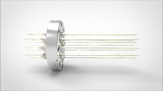 FA13123-03 Ввод вакуумный электрический 12 штырьковый на фланце CF3.375, 5 кВ, 16,5 А, диаметр штырька 0,094'', материал штырьков никель, материал корпуса нержавеющая сталь 035129150516500948 - фото 10858
