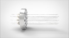FA13123-04 Ввод вакуумный электрический 12 штырьковый на фланце CF3.375, 5 кВ, 3,6 А, диаметр штырька 0,094'', материал штырьков нержавеющая сталь, материал корпуса нержавеющая сталь 03512015053600948 - фото 10866
