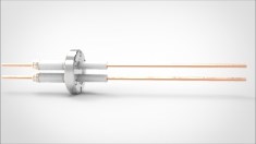 FA13275 Ввод вакуумный электрический 2х штырьковый на фланце CF1.33, 12 кВ, 55 А, диаметр штырька 0,094'', материал штырьков медь, материал корпуса нержавеющая сталь 03520116125500948 - фото 10872