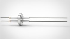 FA13275-02 Ввод вакуумный электрический 2х штырьковый на фланце CF1.33, 12 кВ, 28 А, диаметр штырька 0,094'', материал штырьков молибден, материал корпуса нержавеющая сталь 03520116122800948 - фото 10876