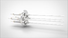 FA13219-04 Ввод вакуумный электрический 4х штырьковый на фланце KF40, 20 кВ, 3,6 А, диаметр штырька 0,094'', материал штырьков нержавеющая сталь, материал корпуса нержавеющая сталь 03540240203600948 - фото 10877
