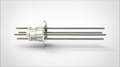 FA13248-02 Ввод вакуумный электрический 4х штырьковый на фланце KF40, 5 кВ, 50 А, диаметр штырька 0,154'', материал штырьков молибден, материал корпуса нержавеющая сталь 0354024055001548 - фото 10878