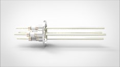 FA13248-03 Ввод вакуумный электрический 4х штырьковый на фланце KF40, 5 кВ, 30 А, диаметр штырька 0,154'', материал штырьков никель, материал корпуса нержавеющая сталь 0354024053001548 - фото 10880