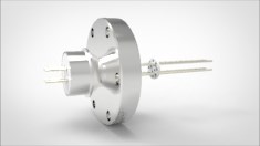 FA13325 Ввод вакуумный электрический 4х штырьковый на фланце CF2.75, 5 кВ, 4,8 А, диаметр штырька 0,062'', материал штырьков алюмель, материал корпуса нержавеющая сталь 0354014054800628 - фото 10887