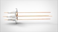 FA13460 Ввод вакуумный электрический 4х штырьковый на фланце KF40, 10 кВ, 26 А, диаметр штырька 0,094'', материал штырьков медь, материал корпуса нержавеющая сталь 03540240102600948 - фото 10889