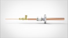 FA13510 Ввод вакуумный электрический 1 штырьковый на фланце CF2.75, 8 кВ, 1000 А, диаметр штырька 0,75”, материал штырька теллур, материал корпуса нержавеющая сталь, водоохлаждаемый 03510140810000758 - фото 10899