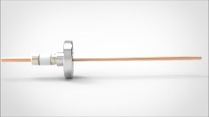 FA13865 Ввод вакуумный электрический 1 штырьковый на фланце CF1.33, 5 кВ, 100 А, диаметр штырька 0,154'', материал штырьков медь, материал корпуса нержавеющая сталь 03510116510001548 - фото 10901