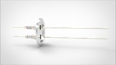 FA13495-03 Ввод вакуумный электрический 2х штырьковый на фланце KF40, 5 кВ, 16,5 А, диаметр штырька 0,094'', материал штырьков никель, материал корпуса нержавеющая сталь 03520240516500948 - фото 10903