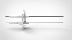 FA13906-02 Ввод вакуумный электрический 2х штырьковый на фланце KF40, 20 кВ, 26 А, диаметр штырька 0,094'', материал штырьков молибден, материал корпуса нержавеющая сталь 03520240202600948 - фото 10910