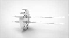 FA14055-04 Ввод вакуумный электрический 2х штырьковый на фланце CF2.75, 20 кВ, 3,6 А, диаметр штырька 0,094'', материал штырьков нержавеющая сталь, материал корпуса нержавеющая сталь 03520140203600948 - фото 10921
