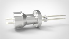 FA14257 Ввод вакуумный электрический 4х штырьковый на фланце CF1.33, 5 кВ, 4,8 А, диаметр штырька 0,062'', материал штырьков алюмель, материал корпуса нержавеющая сталь 0354011654800628 - фото 10948