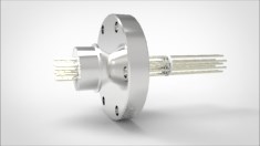 FA14261 Ввод вакуумный электрический 10 штырьковый на фланце CF2.75, 2 кВ, 4,8 А, диаметр штырька 0,062'', материал штырьков алюмель, материал корпуса нержавеющая сталь 03510014024800628 - фото 10949