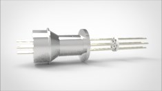 FA14263 Ввод вакуумный электрический 6 штырьковый на фланце KF16, 5 кВ, 4,8 А, диаметр штырька 0,062'', материал штырьков алюмель, материал корпуса нержавеющая сталь 0356021654800628 - фото 10951