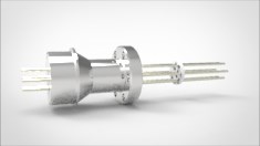 FA14258 Ввод вакуумный электрический 6 штырьковый на фланце CF1.33, 5 кВ, 4,8 А, диаметр штырька 0,062'', материал штырьков алюмель, материал корпуса нержавеющая сталь 035601164800628 - фото 10953