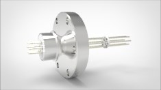 FA14260 Ввод вакуумный электрический 6 штырьковый на фланце CF2.75, 5 кВ, 4,8 А, диаметр штырька 0,062'', материал штырьков алюмель, материал корпуса нержавеющая сталь 035014054800628 - фото 10956