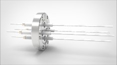 FA14310-04 Ввод вакуумный электрический 4х штырьковый на фланце CF2.75, 14 кВ, 3,6 А, диаметр штырька 0,094'', материал штырьков нержавеющая сталь, материал корпуса нержавеющая сталь 03540140143600948 - фото 10958