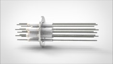 FA14467-02 Ввод вакуумный электрический 12 штырьковый на фланце KF50, 12 кВ, 28 А, диаметр штырька 0,094'', материал штырьков молибден, материал корпуса нержавеющая сталь 035120250122800948 - фото 10985