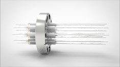 FA14930-04 Ввод вакуумный электрический 12 штырьковый на фланце CF3.375, 12 кВ, 3,6 А, диаметр штырька 0,094'', материал штырьков Нержавеющая сталь, материал корпуса нержавеющая сталь 035120150123600948 - фото 11000