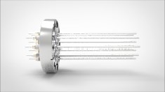 FA14929-04 Ввод вакуумный электрический 12 штырьковый на фланце CF3.375, 10 кВ, 3,6 А, диаметр штырька 0,094'', материал штырьков нержавеющая сталь, материал корпуса нержавеющая сталь 035120150103600948 - фото 11004