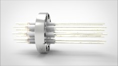 FA14930-03 Ввод вакуумный электрический 12 штырьковый на фланце CF3.375, 12 кВ, 16,5 А, диаметр штырька 0,094'', материал штырьков Никель, материал корпуса нержавеющая сталь 0351201501216500948 - фото 11006